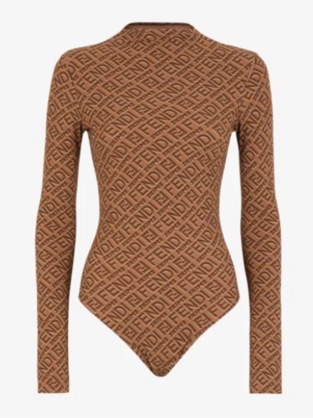 NWT! Fendi x SKIMS Mock Neck Long Sleeve Bodysuit